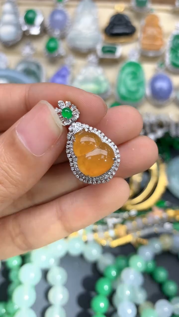 【闪购商品】翡翠颈饰18K金镶嵌285-中国好珍宝