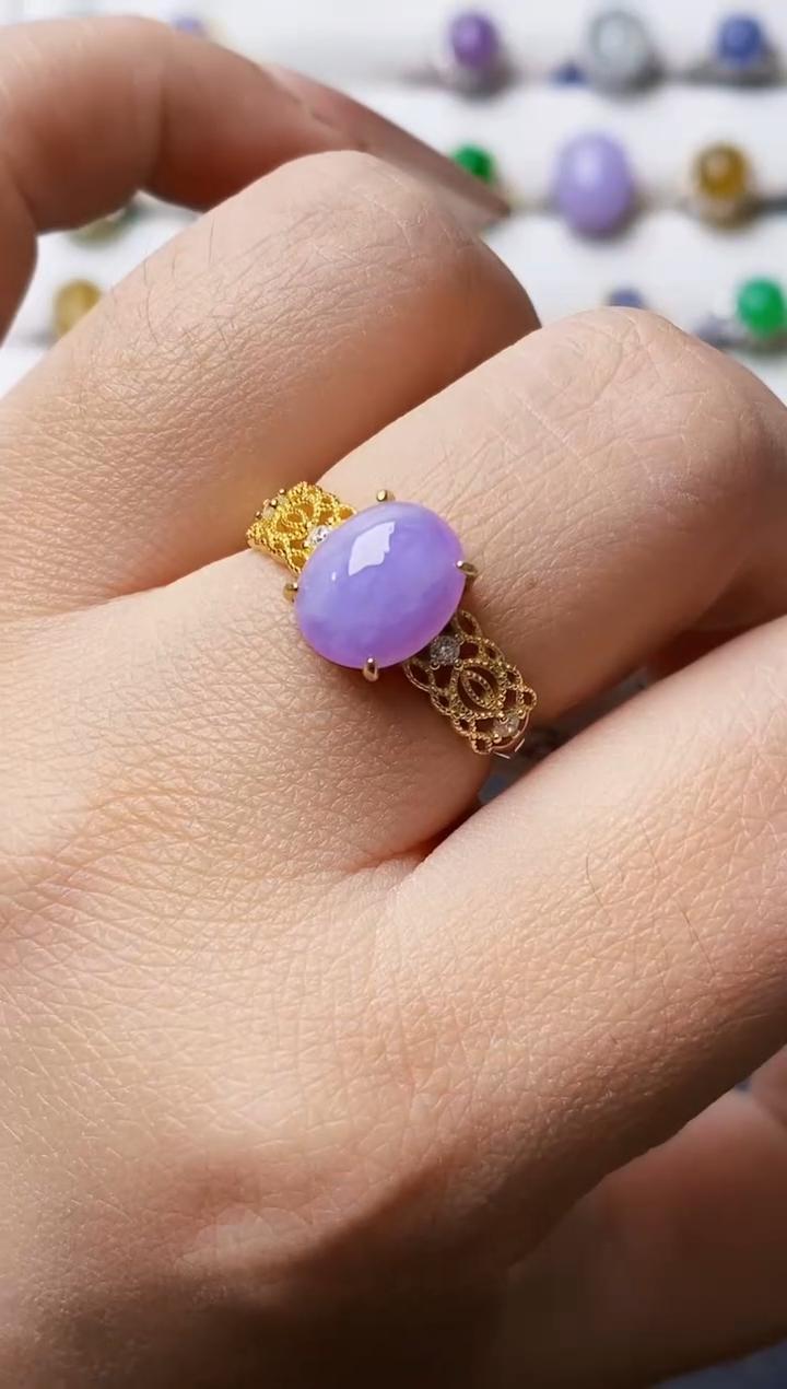 银S925镶嵌戒指翡翠0573