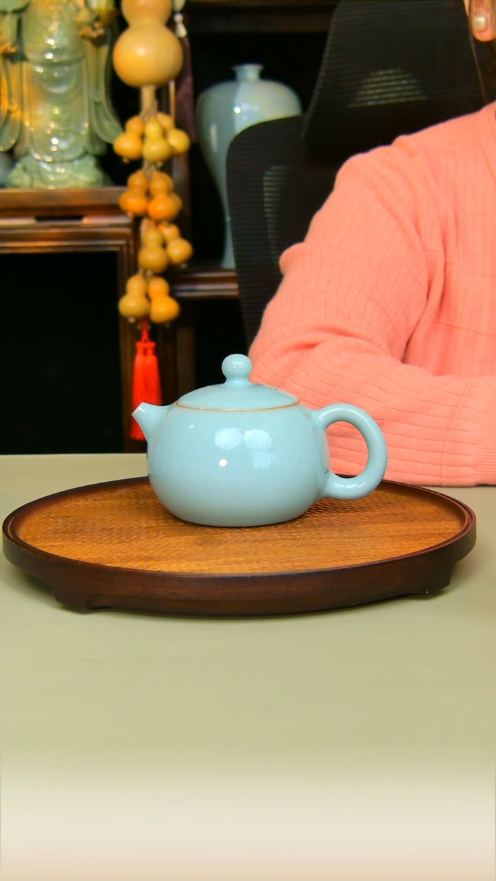 杯子西施全手工原矿天青不完美