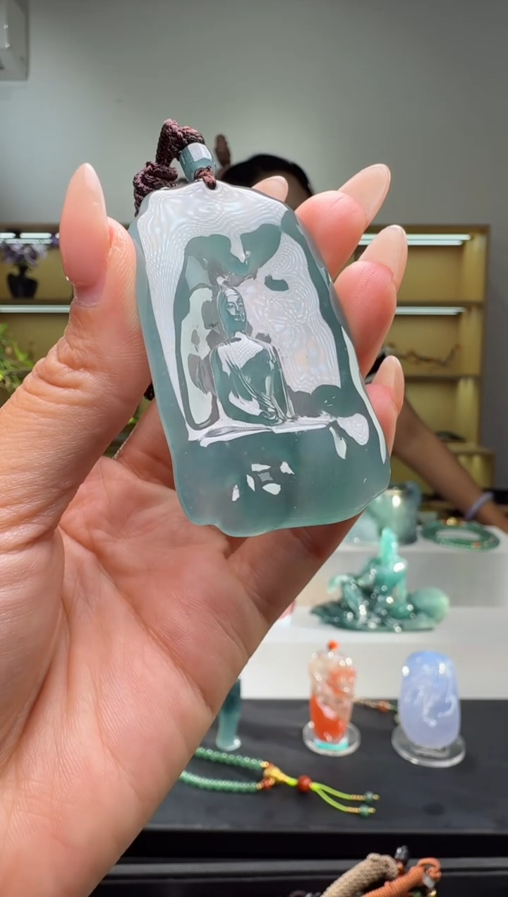 吊坠(不含链)未镶嵌翡翠观音