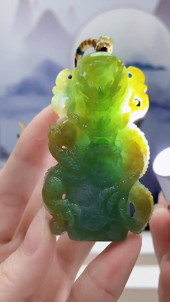 未镶嵌定制翡翠5060ry-毛货挂件12