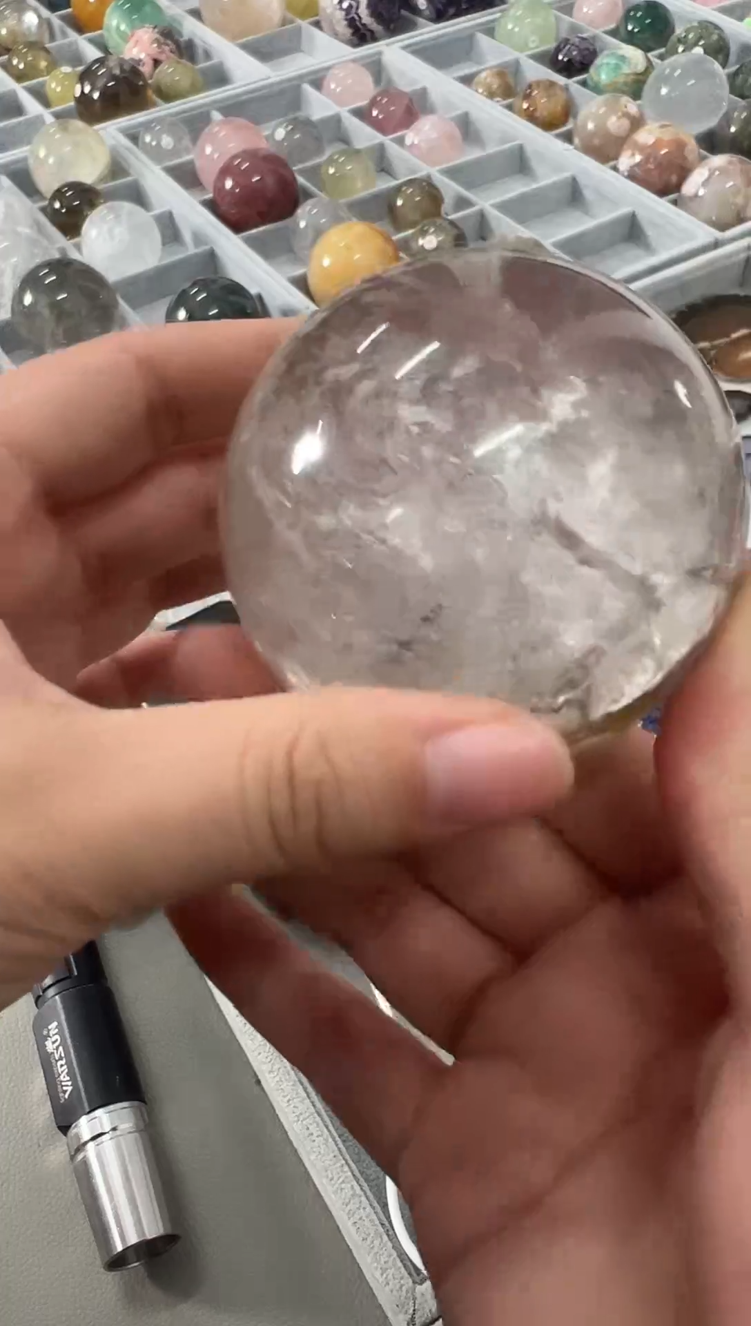 未镶嵌珠宝半成品水晶S125 约6.8cm