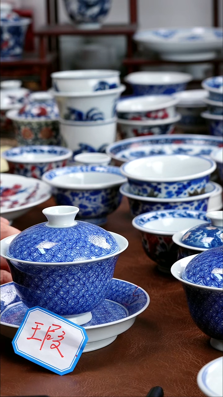 景德镇高端茶器丽**亮墨奈手绘陶瓷茶具