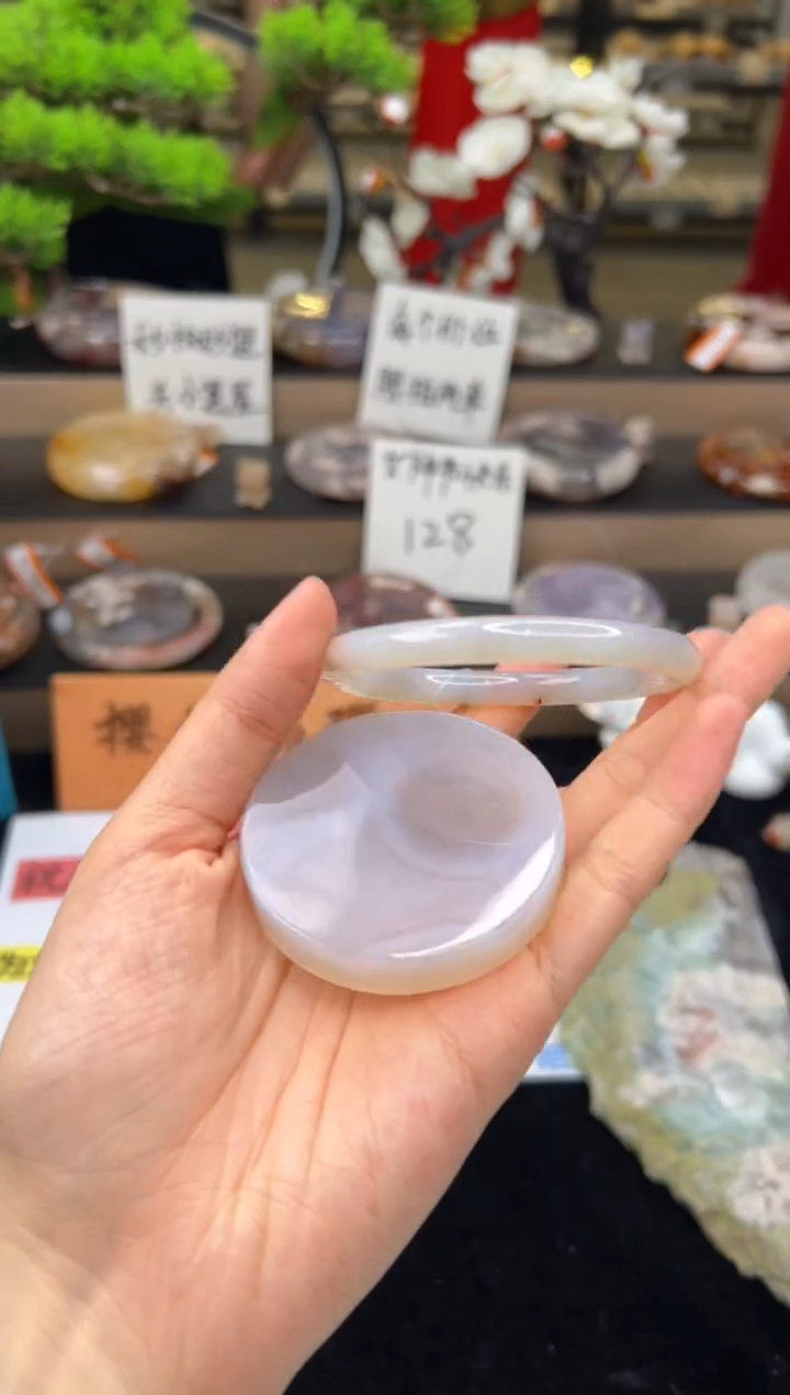 【闪购商品】石英质玉手镯未镶嵌56圈口（赠送镯心）11088