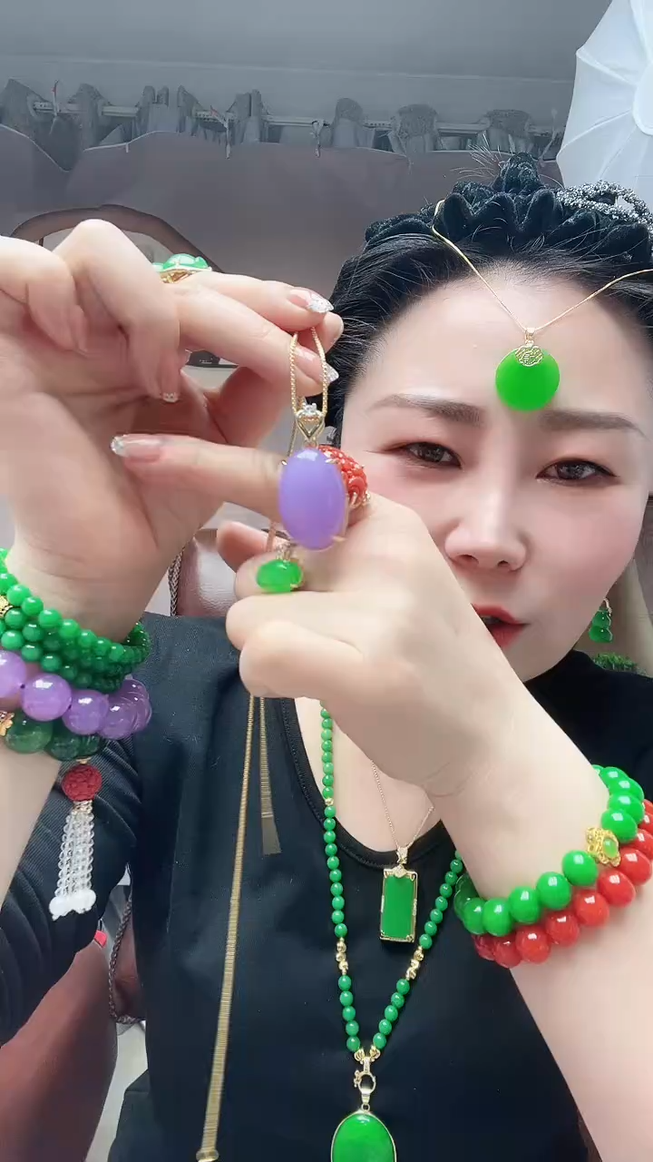 【闪购商品】翡翠颈饰14K金镶嵌S11号