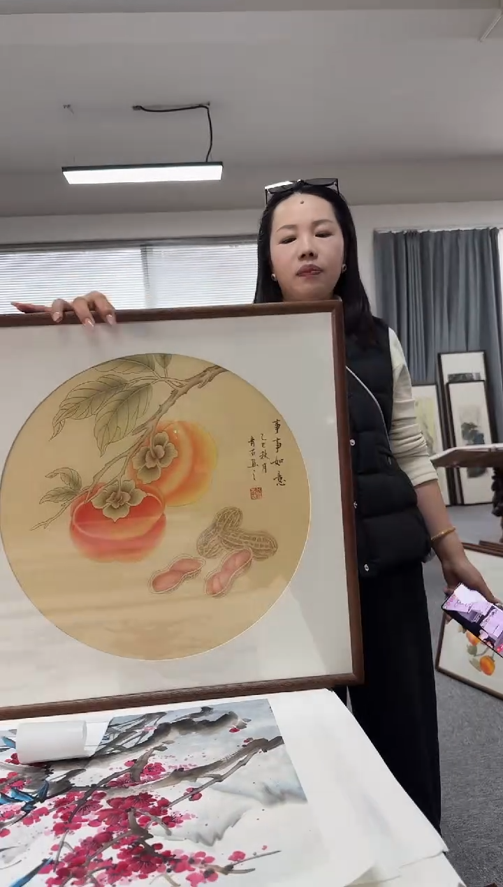 书法青石-好事发生-53*53绘画
