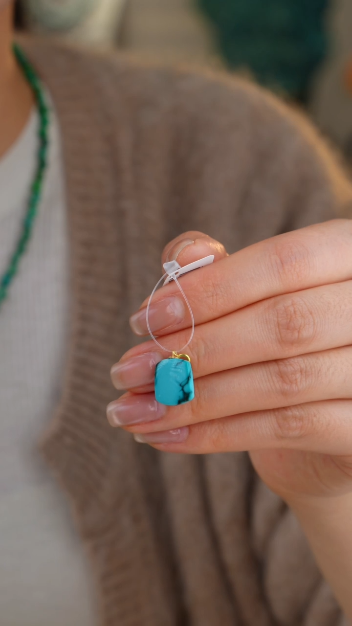 【闪购商品】绿松石吊坠(不含链)18K金镶嵌1