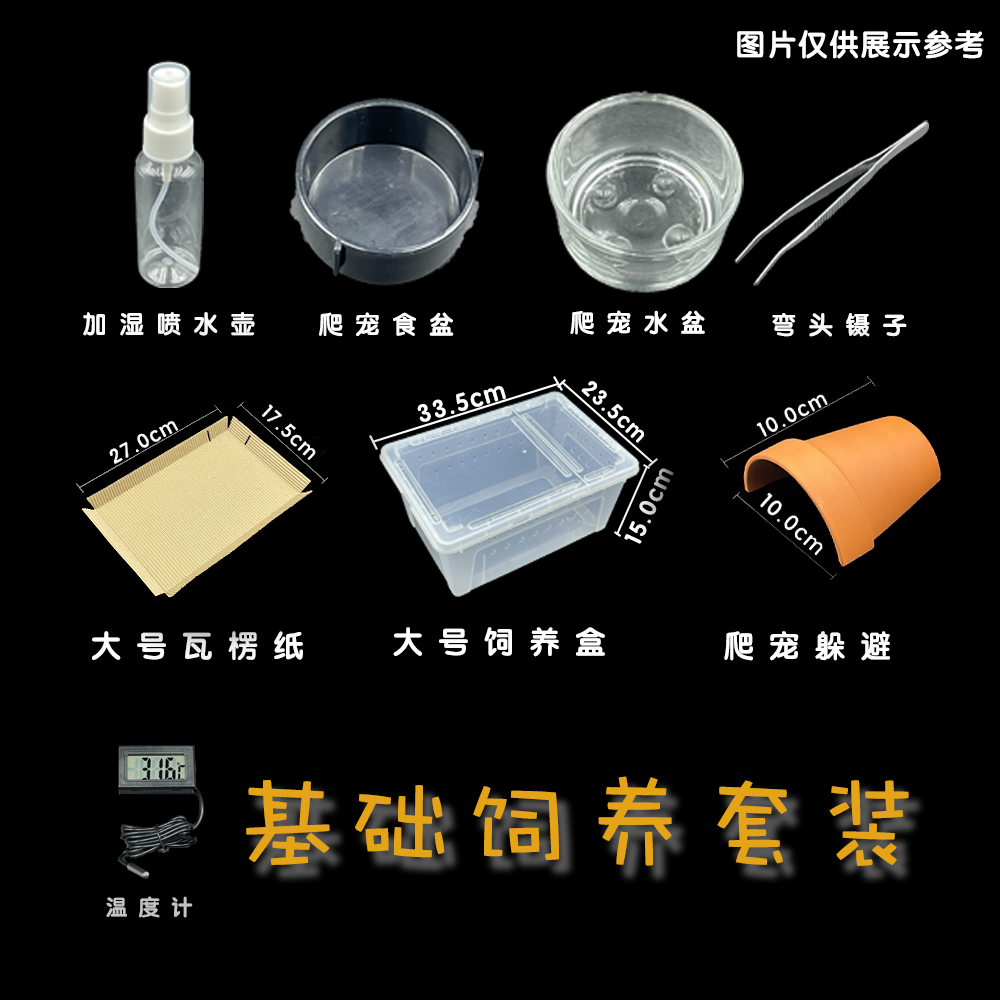 守宫饲养套装加热垫爬宠饲养套装饲养盒爬宠食盆水盆