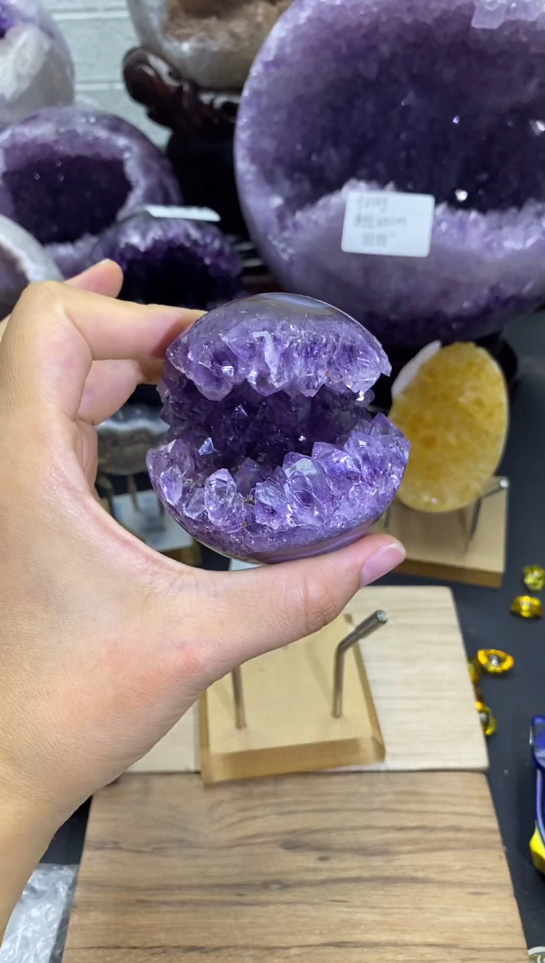 未镶嵌大型摆件（非配饰）紫晶174号开口笑