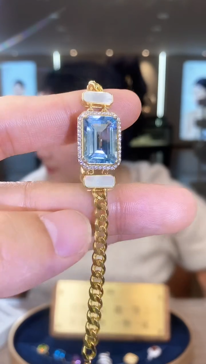 【闪购商品】托帕石手链银S925镶嵌04