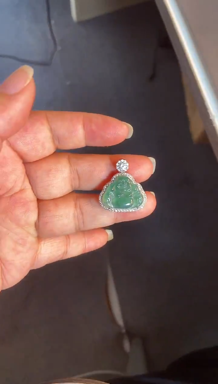 吊坠(不含链)银S925镶嵌翡翠1