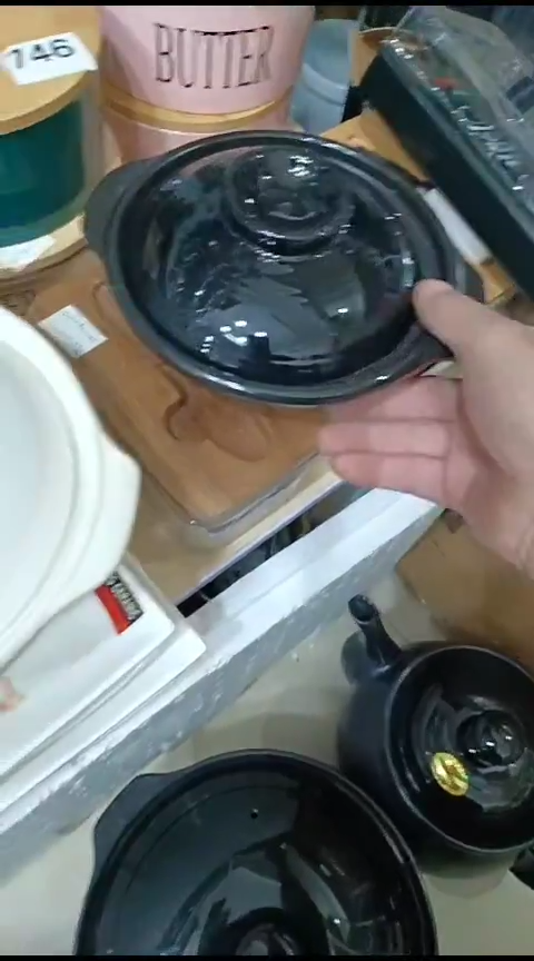 瓷黑色煲仔饭砂锅二个装