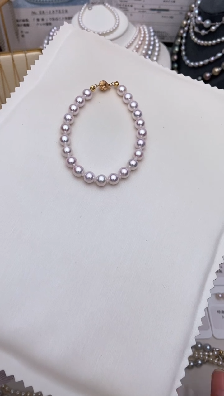 【闪购商品】海水珍珠手链18K金镶嵌天女手链