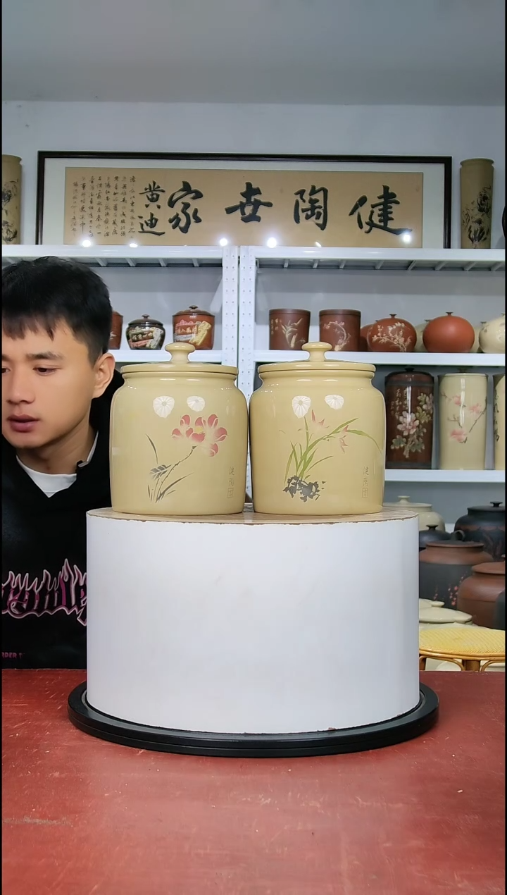 40饼茶缸4个正品纯手工