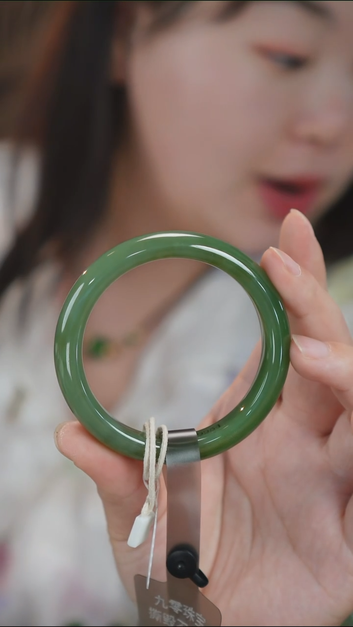 和田玉手镯未镶嵌63【柚子来啦】和田玉拍一发一54