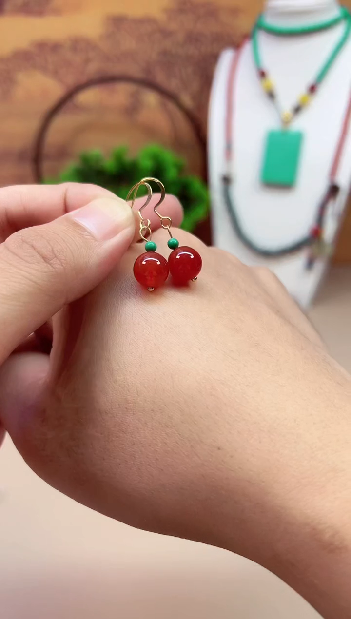 手链14K金镶嵌南红玛瑙e228