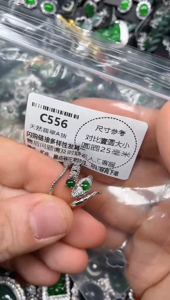 颈饰未镶嵌翡翠C556戒指