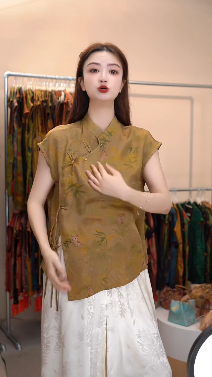 清仓不退不换默认微瑕香云纱茶服