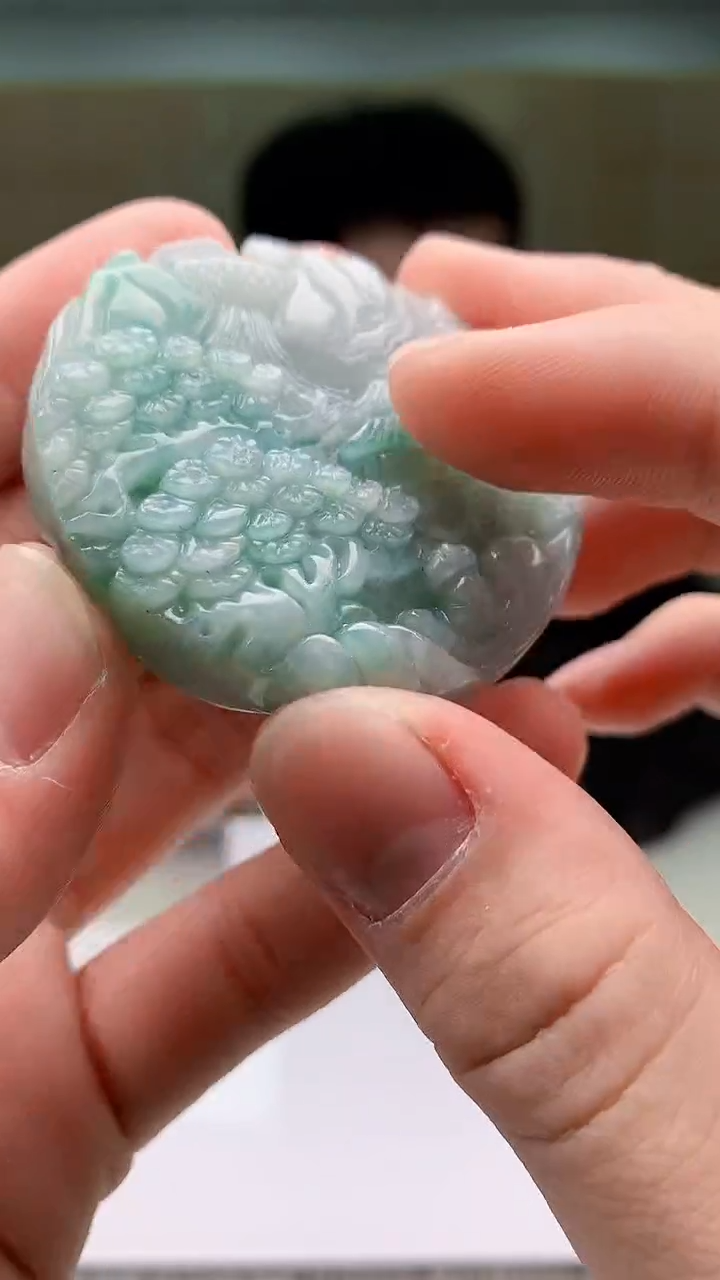 【闪购商品】定制翡翠未镶嵌5153bb-毛货挂件65