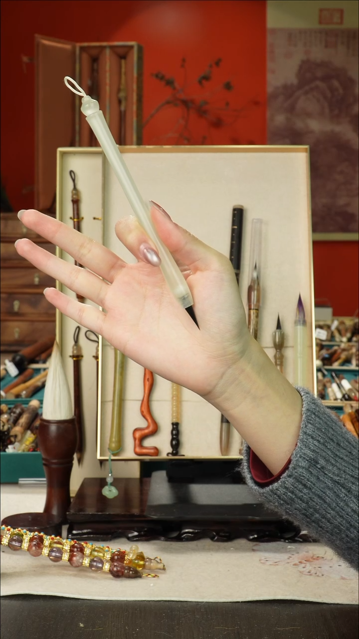 3号闪孤品高货毛笔链接 清水试笔 蘸墨不退