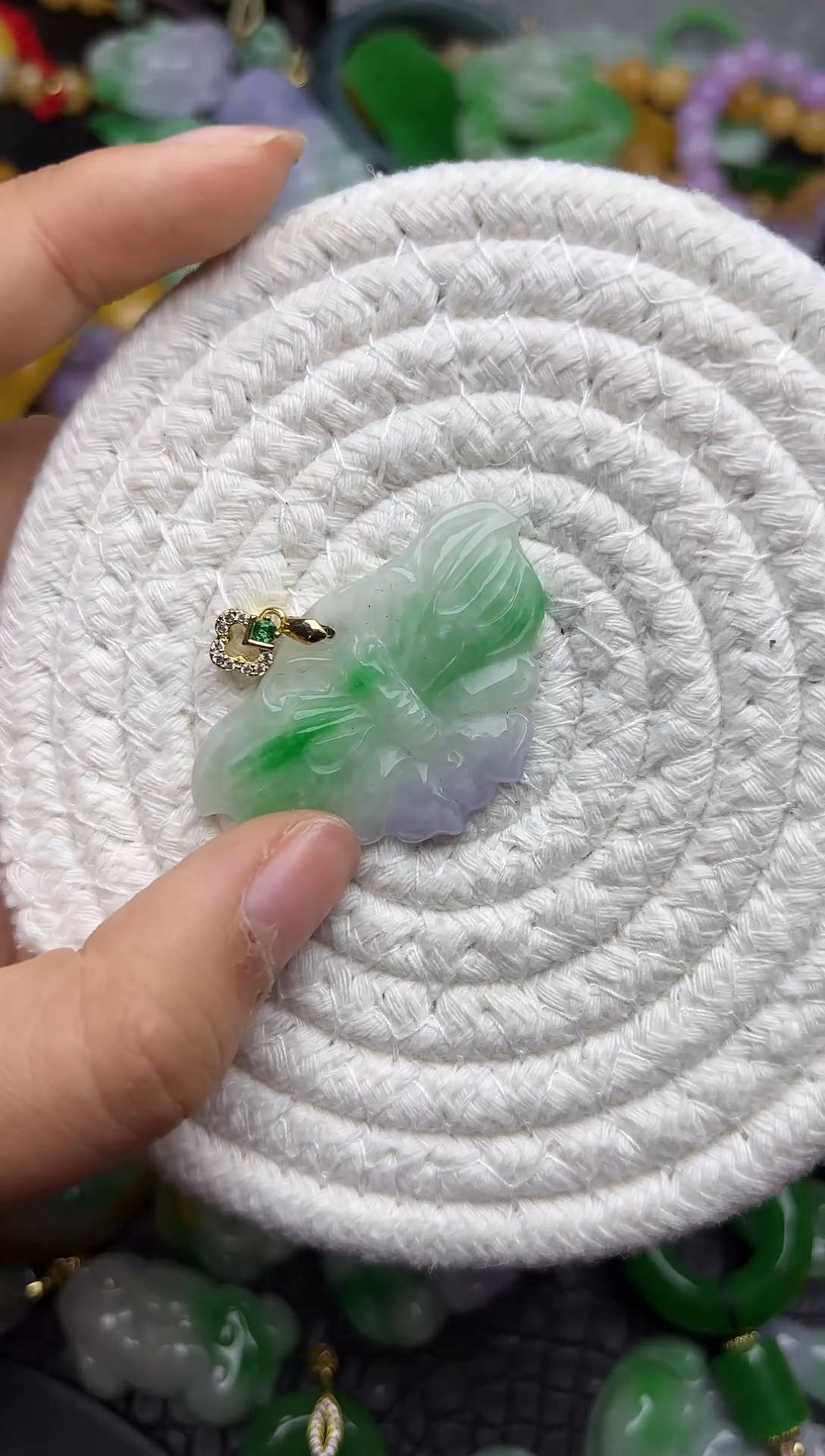 颈饰未镶嵌翡翠缅甸翡翠吊坠