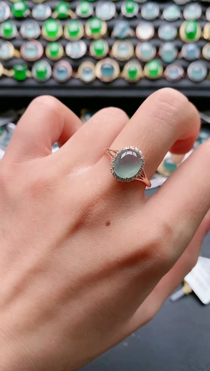 【闪购商品】翡翠戒指银S925镶嵌1111