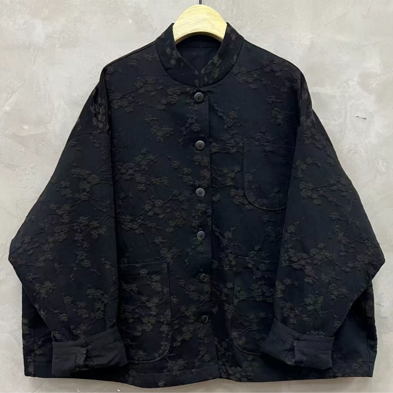 西子分享 3545 古蘭木 立体提花 复古休闲【外套】-建议干洗