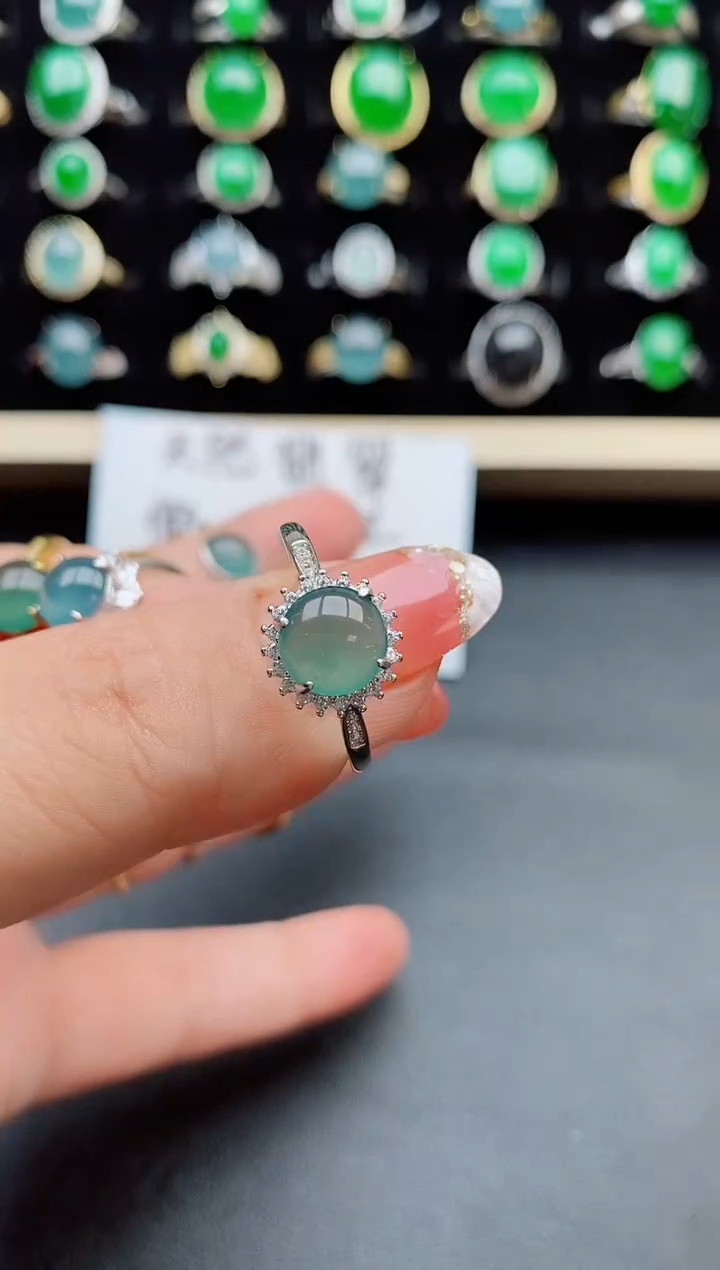 【闪购商品】翡翠戒指银S925镶嵌50850