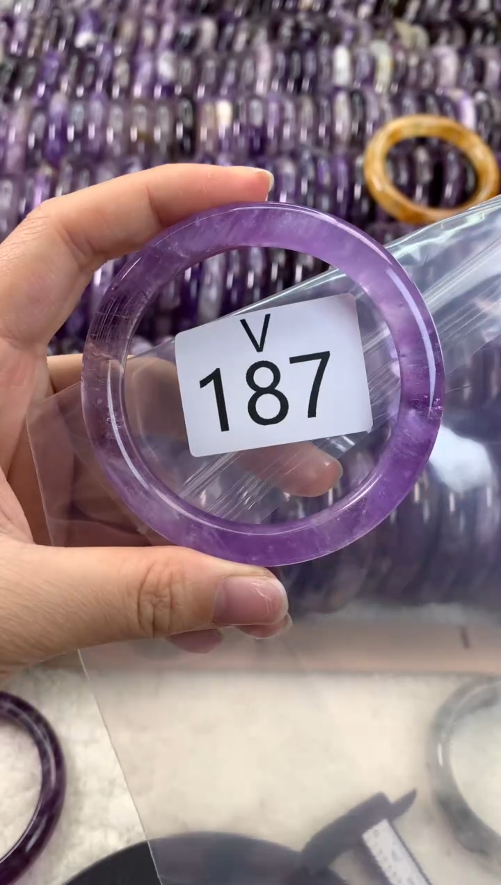 【闪购商品】水晶水晶手镯V未镶嵌187-57