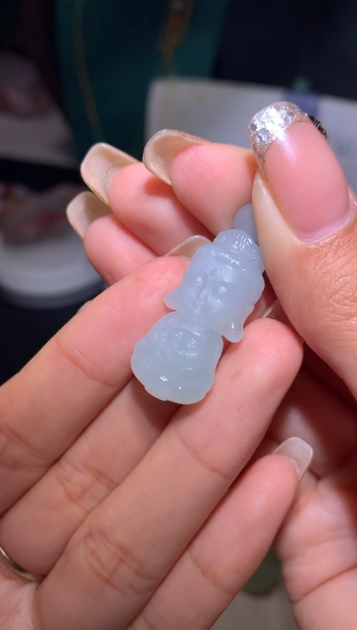 颈饰未镶嵌翡翠花****时文殊宝宝佛