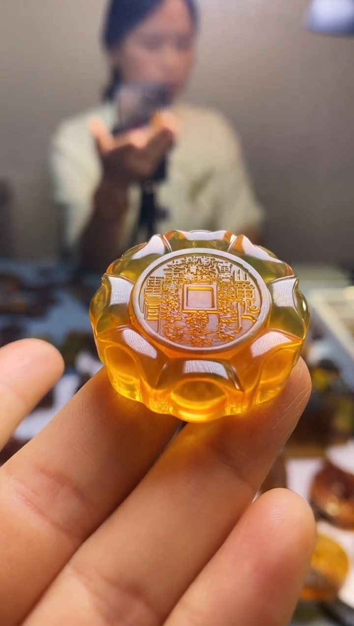 琥珀颈饰未镶嵌SN60-19（山鬼·八方来财）