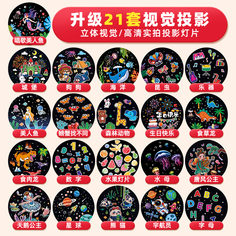 灯片22套——万火星空投影灯配件
