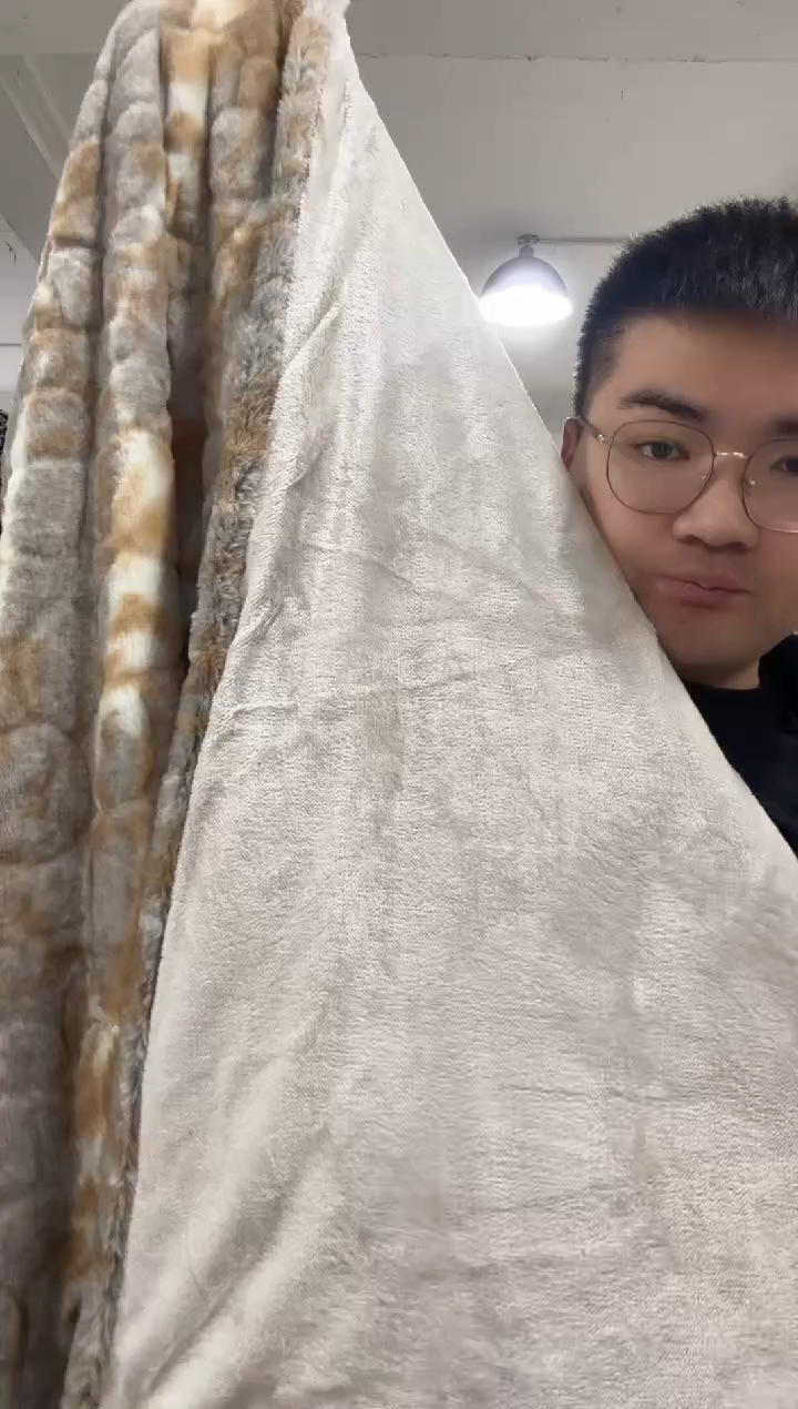 兔毛清货【1.5*2米加厚被子】外贸原单毛毯底价清货拼手速