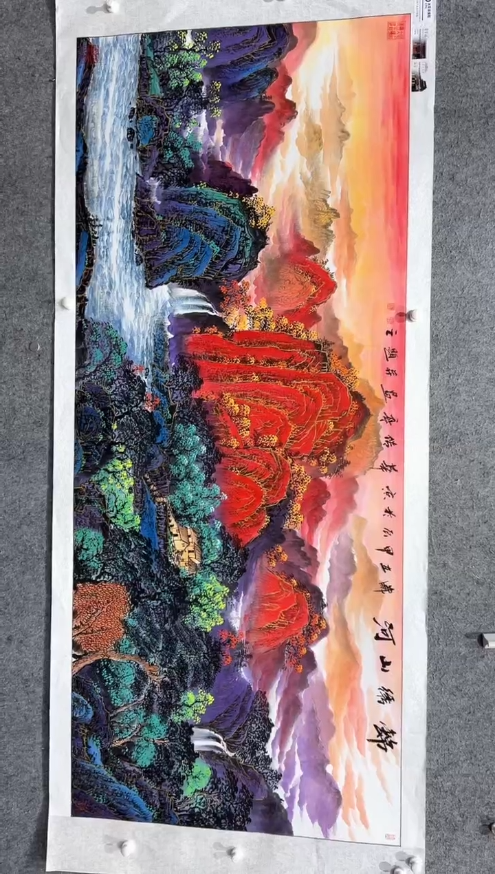 国画张传亭老师的红袍作品