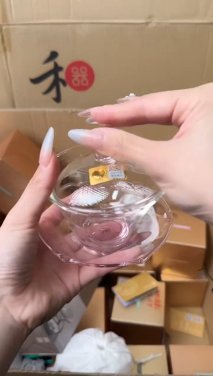 【闪购商品】@@禾器荷叶盖碗浅粉色（无盒）