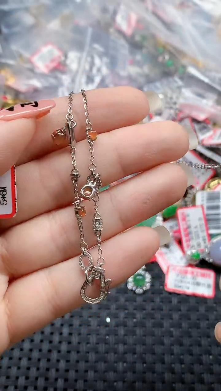 银S925镶嵌戒指翡翠天然A货缅甸翡翠