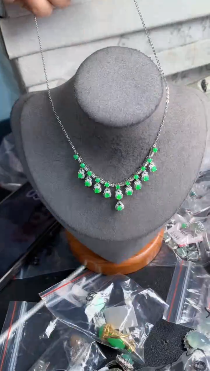 银S925镶嵌戒指翡翠101010----4