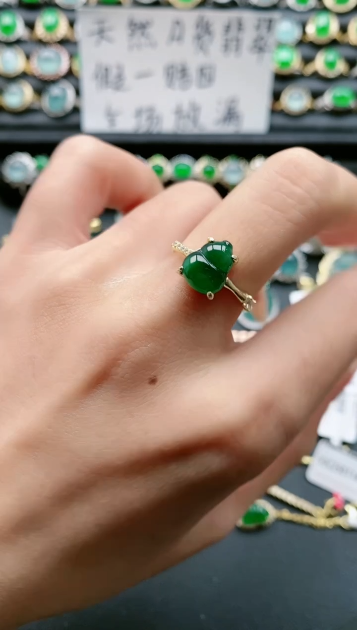 【闪购商品】翡翠戒指银S925镶嵌111111