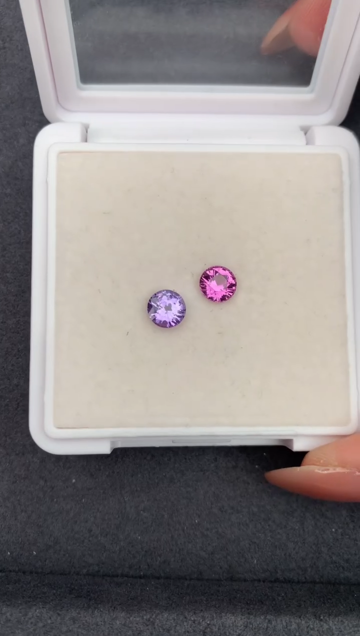 裸石彩色蓝宝石2.1ct撞色蓝宝  FH  定制