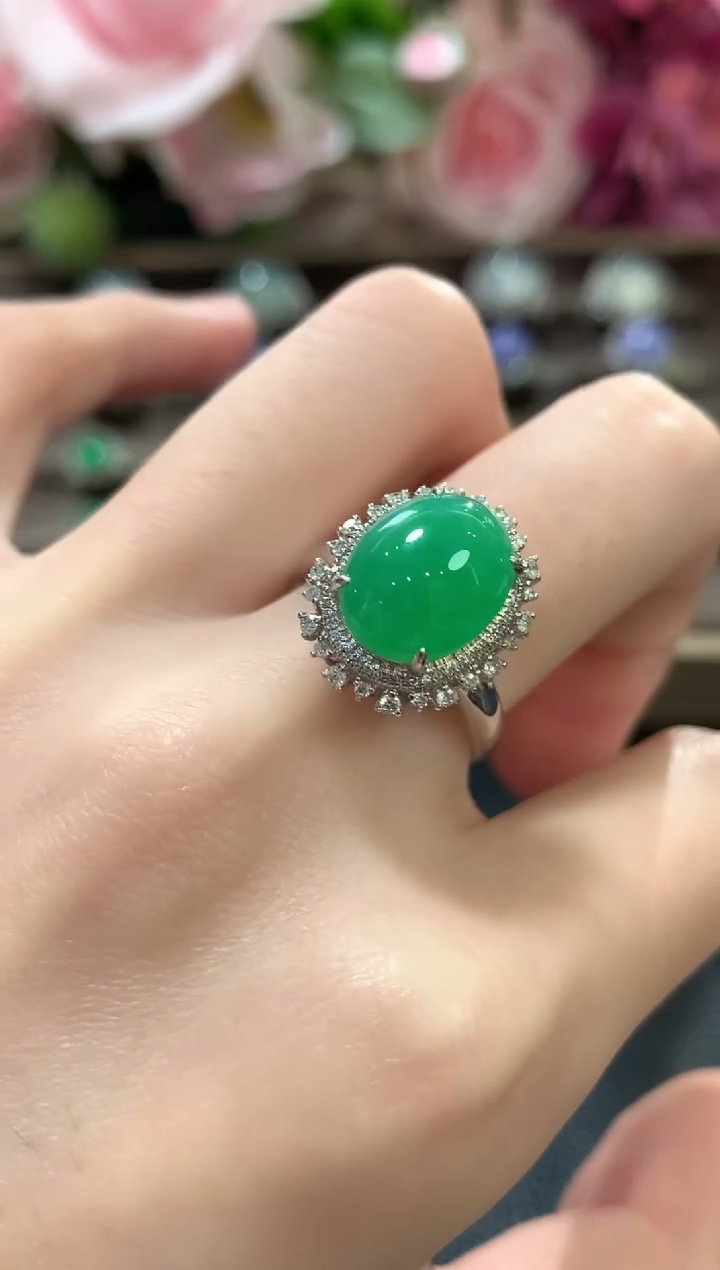 18K金镶嵌戒指翡翠C****1b60