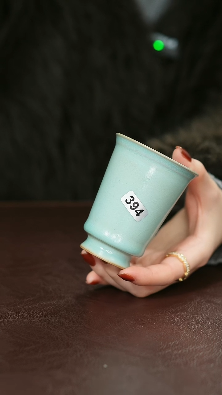 摆件瓷394微瑕汝宋汝瓷原矿釉