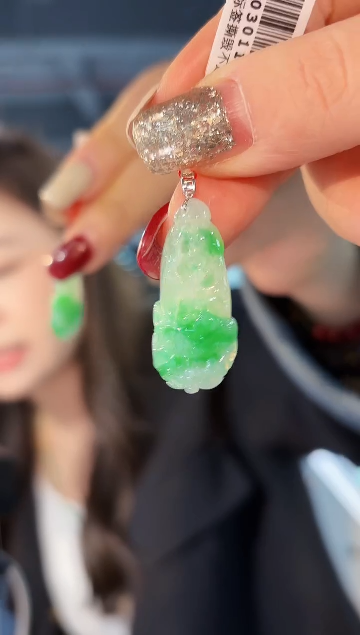 【闪购商品】翡翠颈饰18K金镶嵌缅料A货/支持复检/一件