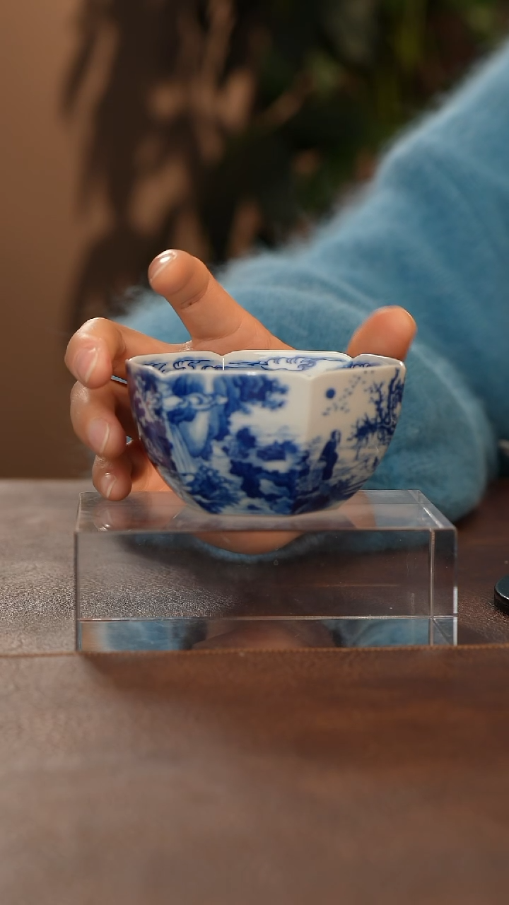 【闪购商品】瓷片青花瓷茶具斌芬陶瓷