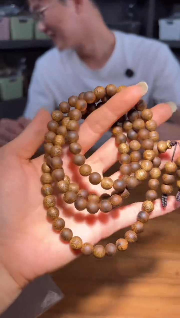 沉香沉香碎屑720号虎斑08圆珠多圈碎屑香粉多样性发一24