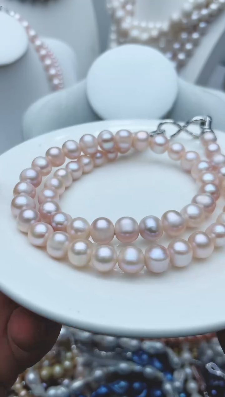 【闪购商品】淡水珍珠颈饰钛钢1