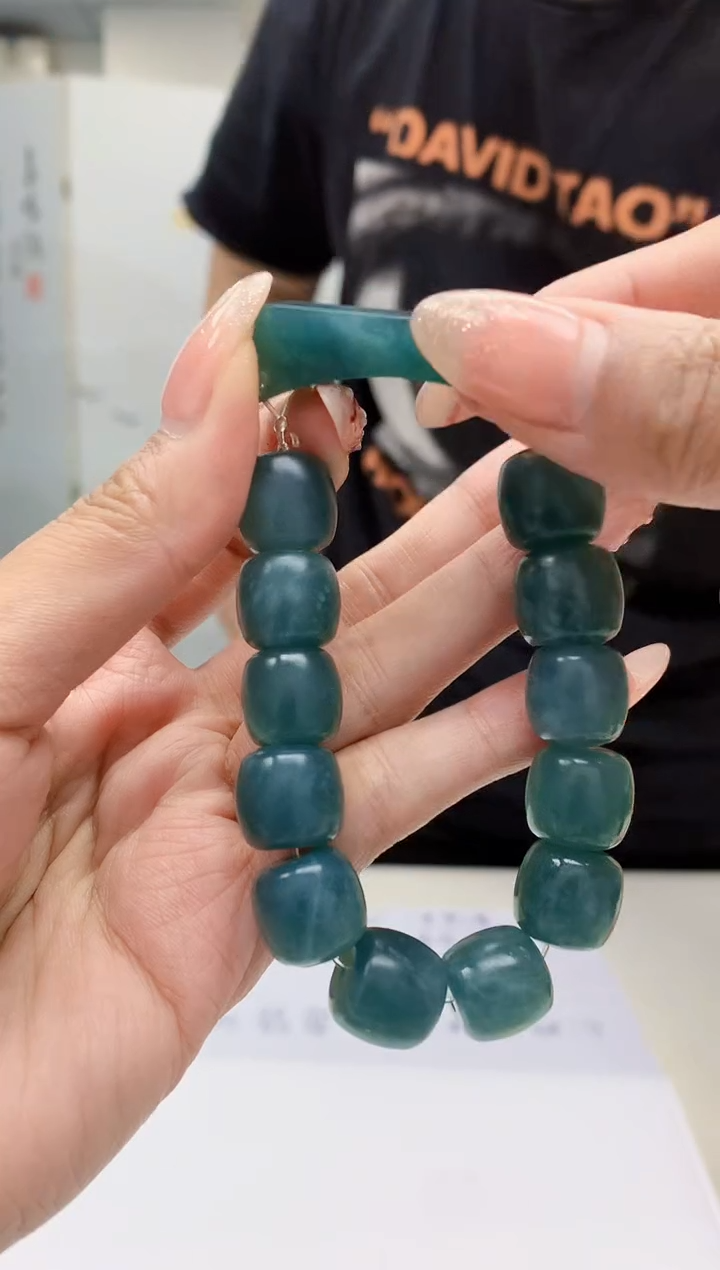 【闪购商品】定制翡翠未镶嵌4688MM-毛货手串160