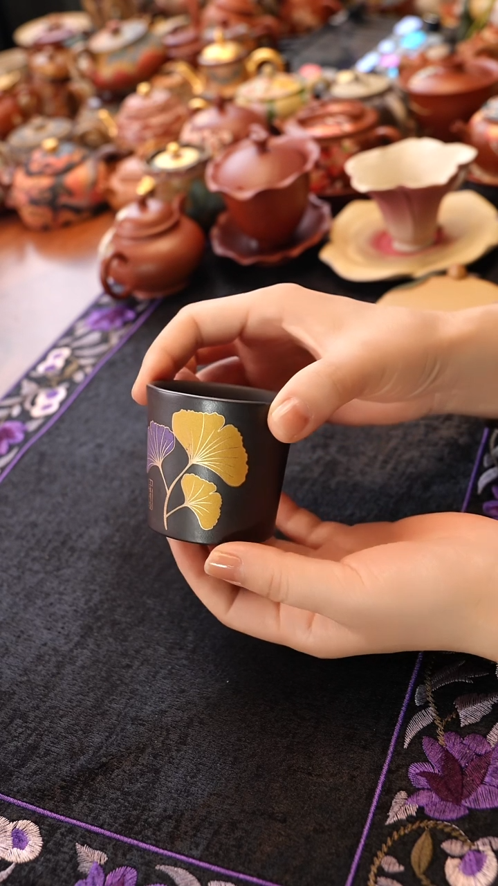 茶壶紫砂石黄三生有幸杯