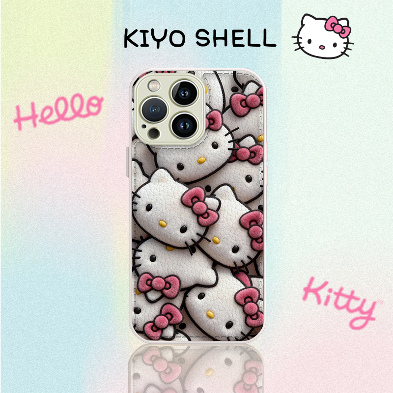 毛绒凯蒂猫适用苹果17pro防摔手机壳iPhone16华为vivo小米17oppo