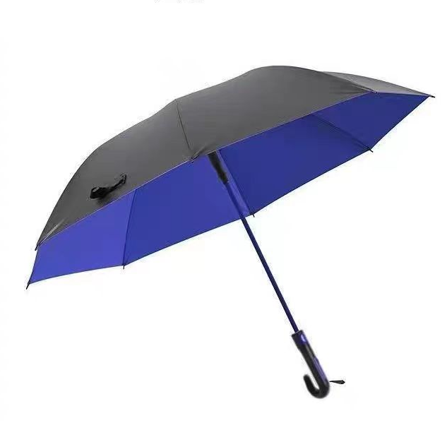 黑胶雨伞素色弯头+防水套