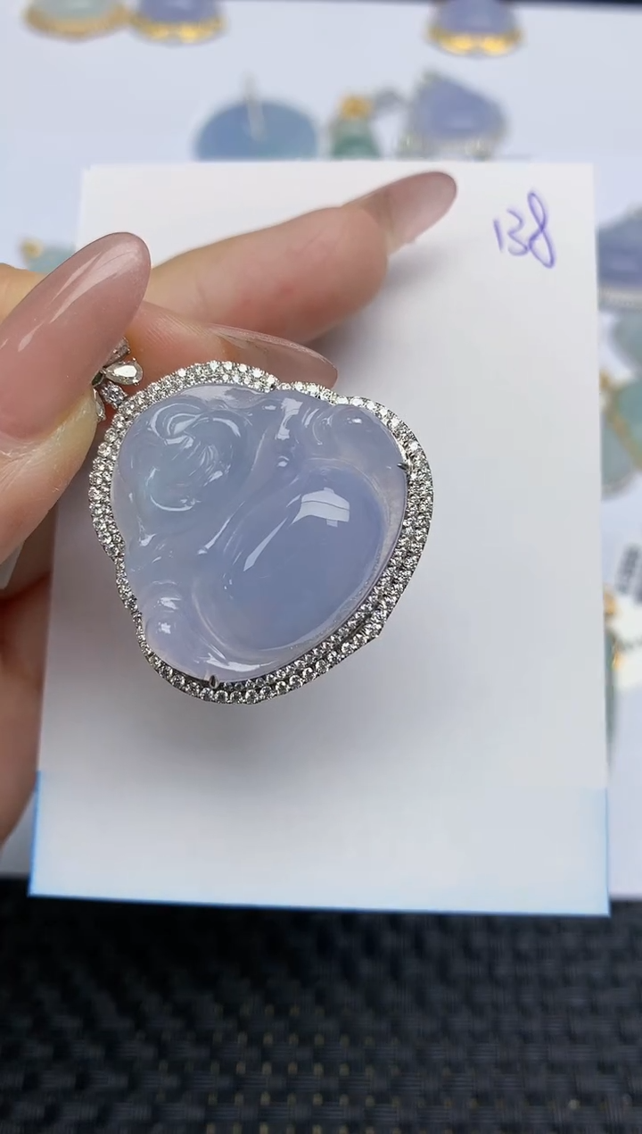 【闪购商品】翡翠颈饰18K金镶嵌天然A货翡翠 138